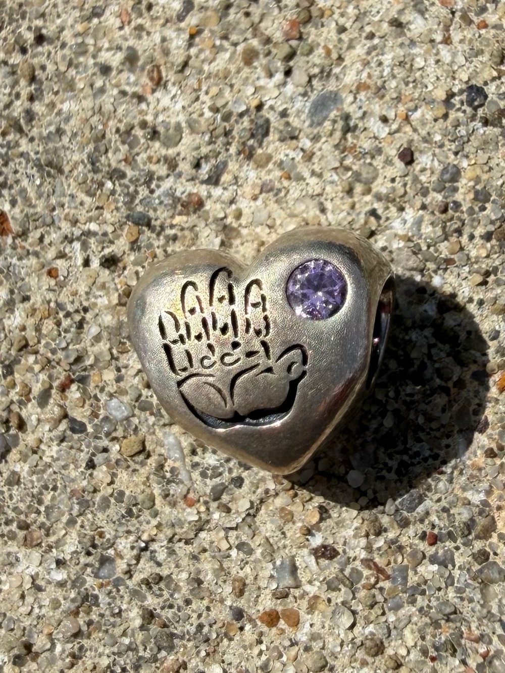 Pandora Sterling Silver "It's a Girl" Heart Charm 791280PCZ